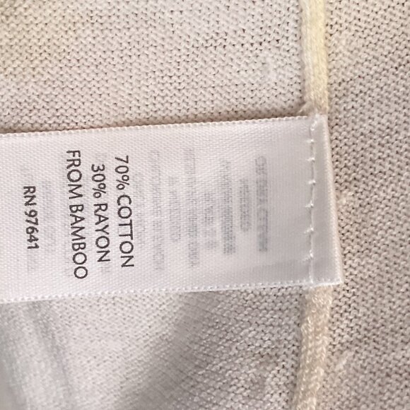 J. Jill XS Gray Yellow Watercolor Oversized Bamboo Cotton Blend Cardigan Sweater - Picture 4 of 4